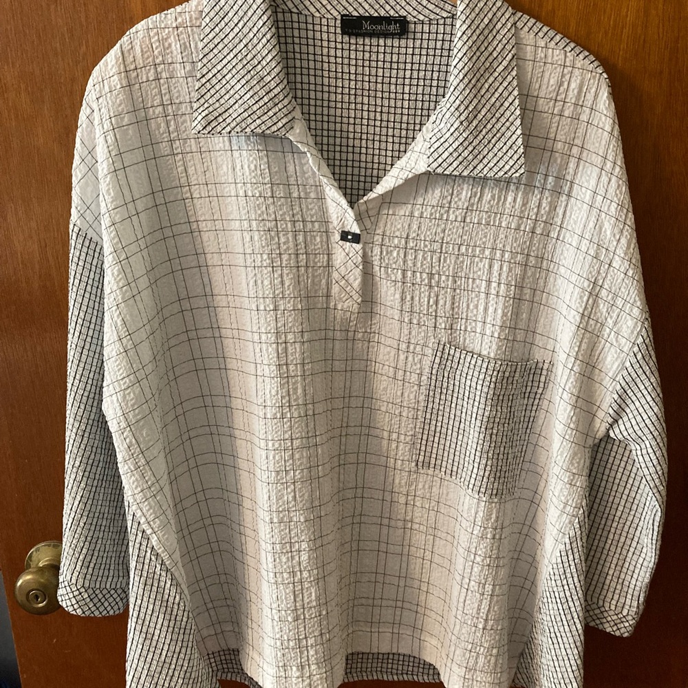 Monkl Grid Pattern Shirt
